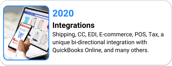 In 2020, Kechie releases Shipping, CC, EDI, E-commerce, POS, Tax, a unique bi-directional integration with QuickBooks Online, and many others.