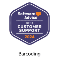 Software Advice Award Badge for Customer Service in Barcoding